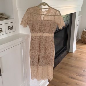 Women’s Lace Dress- champagne color.